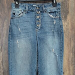 KanCan Cropped Button Fly Jeans 7/27     -321F